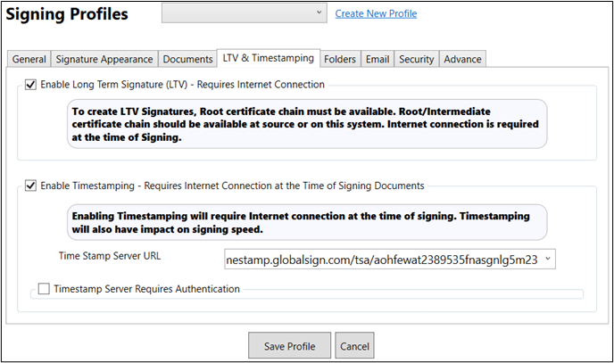 LTV & TimeStamping Feature